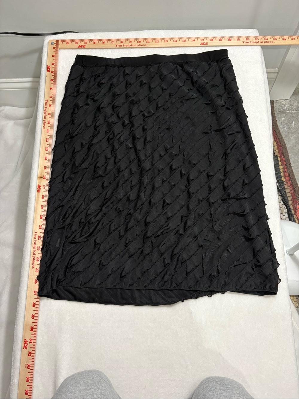 Christopher & Banks Black Textured Pencil Skirt